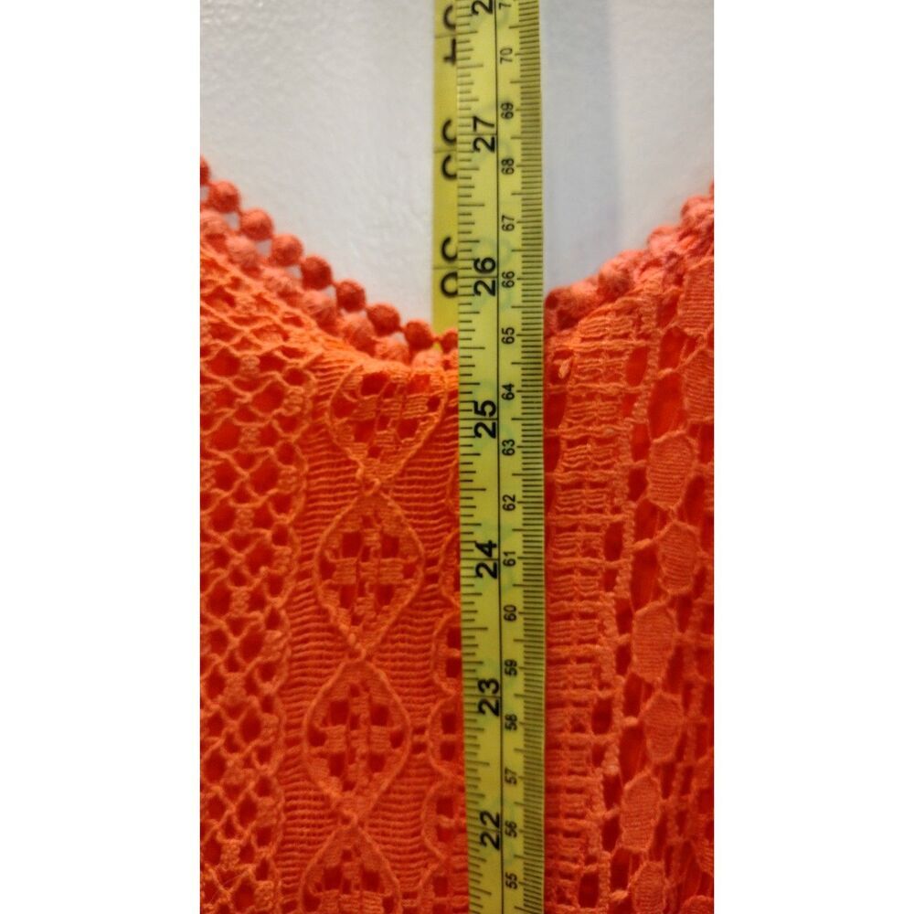 NWT Xhilaration Coral Crochet‎ V-Neck Romper - Picture 5 of 6